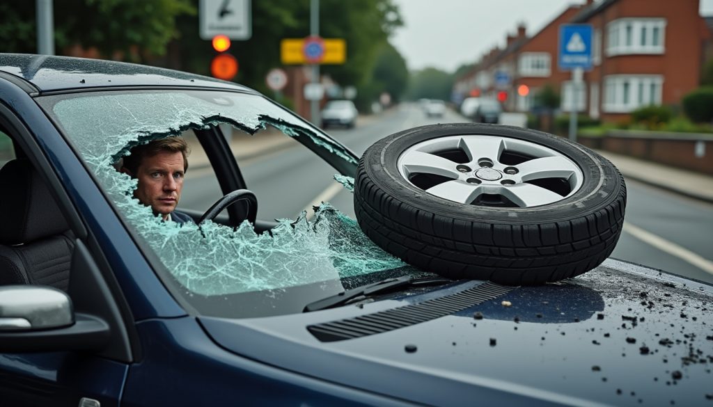 un homme à reading a tragiquement perdu la vie lorsqu'une roue détachée d'un autre véhicule a percuté son pare-brise, entraînant un accident mortel. découvrez les détails de cet incident choquant.