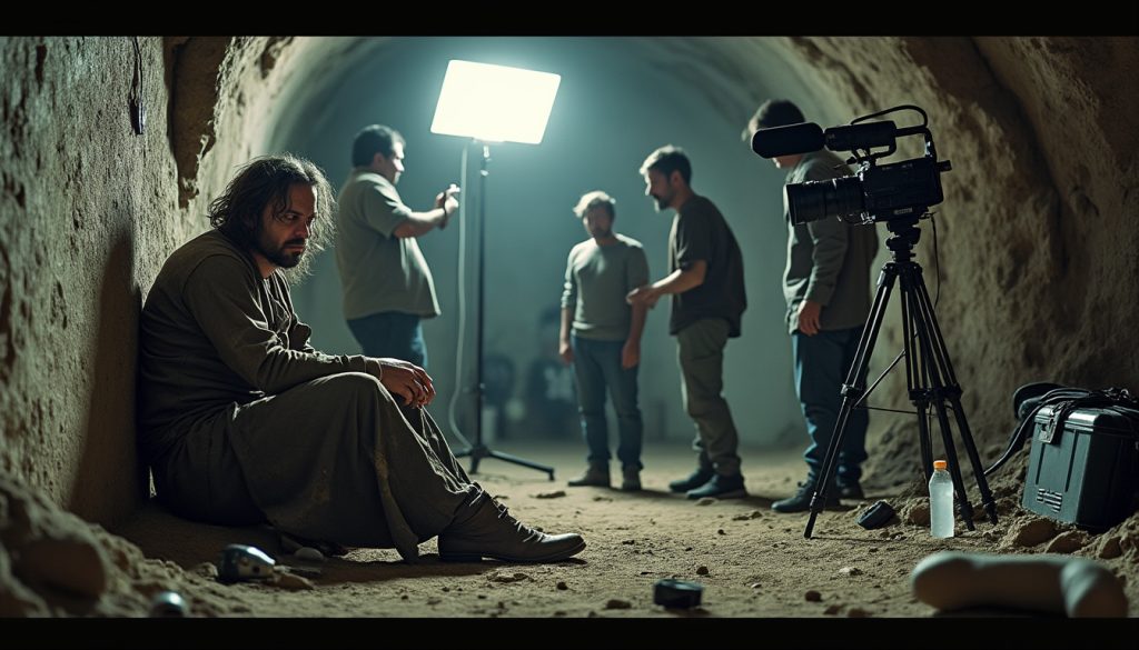 découvrez les conditions éprouvantes du tournage de ce long-métrage : pendant trois mois, l’équipe n’a pas vu la lumière du jour.